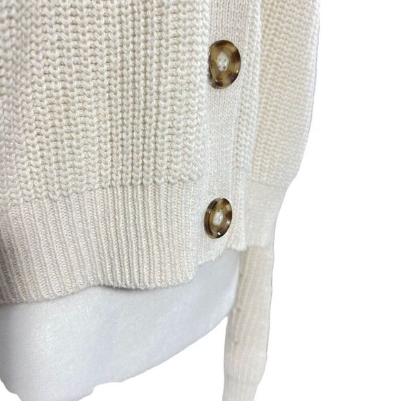 Line & Dot Scarlett Pointelle Cardigan Cream Sweater Women's Large - Picture 8 of 15